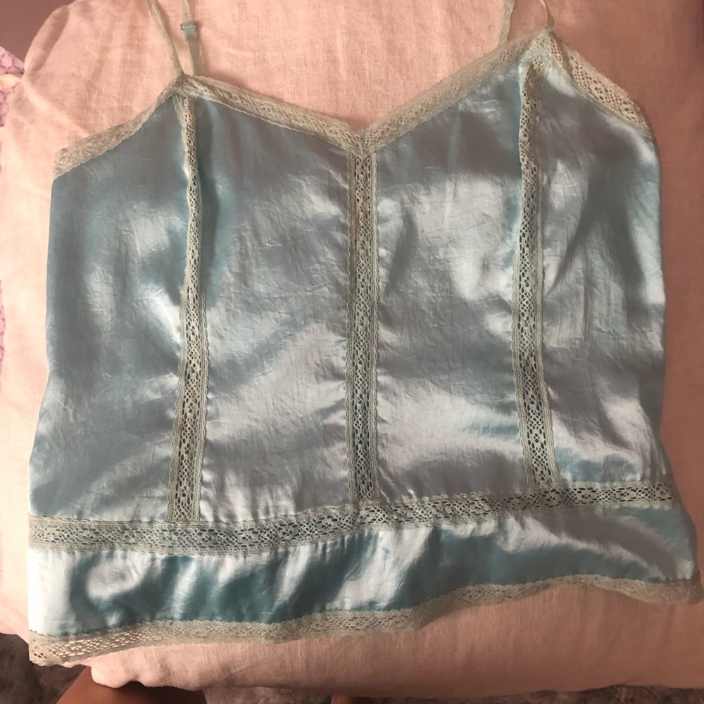 Small Banana Republic teal blue blouse